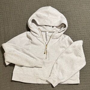 Lululemon Scuba Oversized Half-Zip Hoodie - Heathered Bone/Cream - M/L